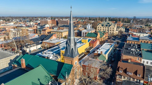 Winchester old town aerial