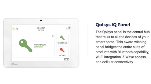 Qolsys IQ Panel The central hub that connects your smart home