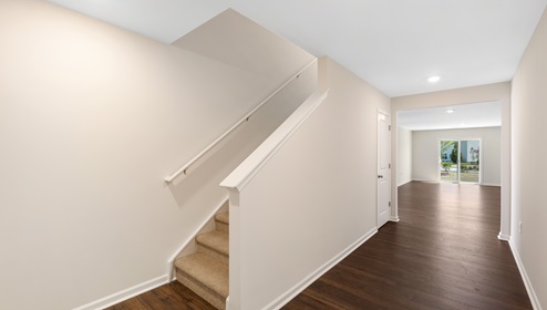 Welcoming foyer with view of staircase, New home in Asheville, North Carolina
