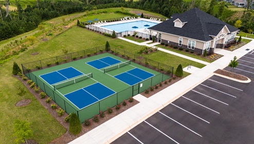 Chestnut at Laurelbrook community pool and clubhouse in Charlotte, North Carolina