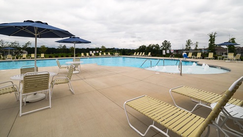 Chestnut at Laurelbrook community pool and clubhouse in Charlotte, North Carolina