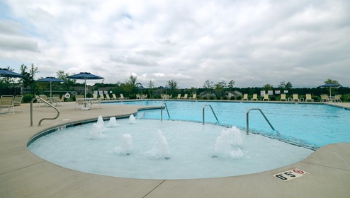 Chestnut at Laurelbrook community pool and clubhouse in Charlotte, North Carolina