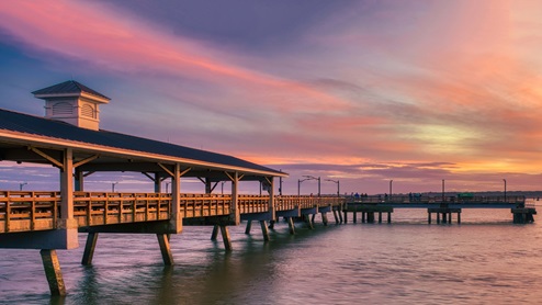 Fishing Pier St Simons Sunset