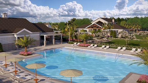 rendering of overview of pool