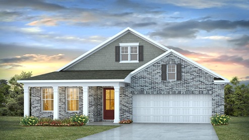 Darby B Exterior Rendering with vinyl siding
