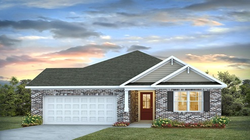 Litchfield D exterior rendering with vinyl siding