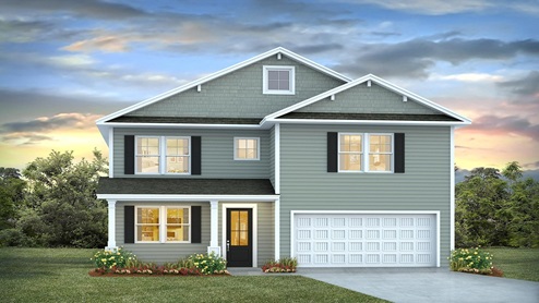 Tillman D exterior rendering with vinyl siding