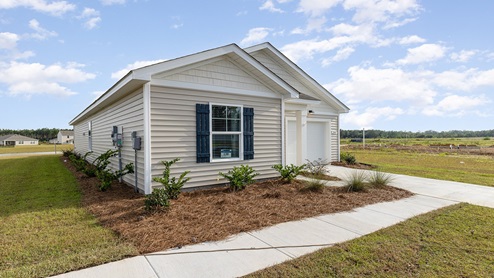Single story home with vinyl siding