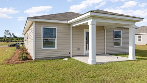 Single story home with vinyl siding
