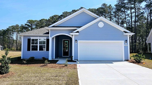 single story home with hardie siding