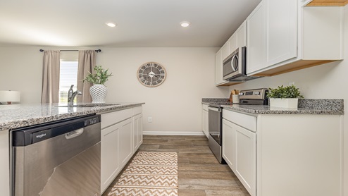 Devon kitchen with stainless steel dishwasher