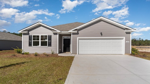 Single-story home with two-car garage