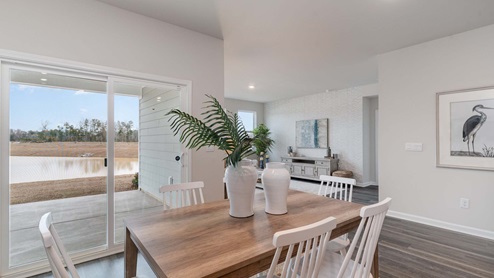 Dover dining area with sliding door
