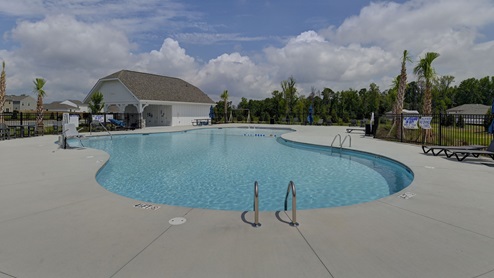 Resort style pool and cabana