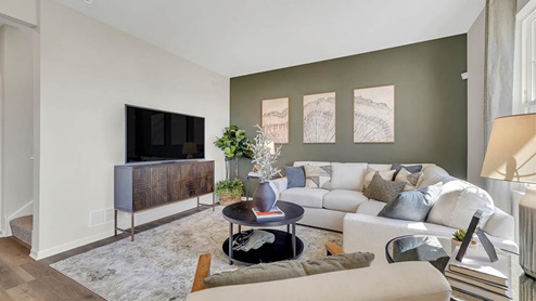 open concept living room with lots of nature light