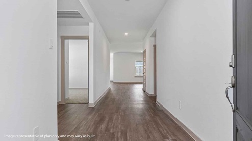 Entryway leading to a hallway
