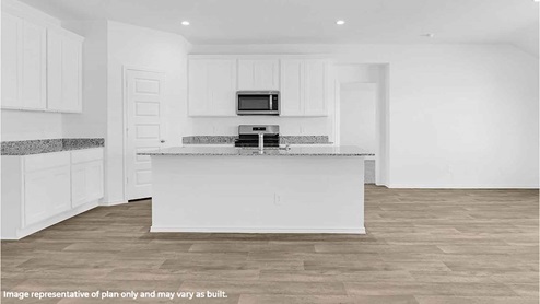 Kitchen with a large island