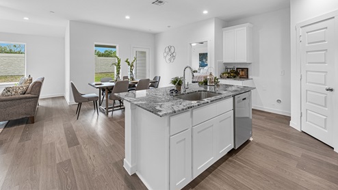 open concept for kitchen island