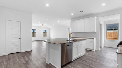 spacious kitchen and open concept