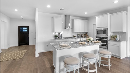 spacious kitchen and center island