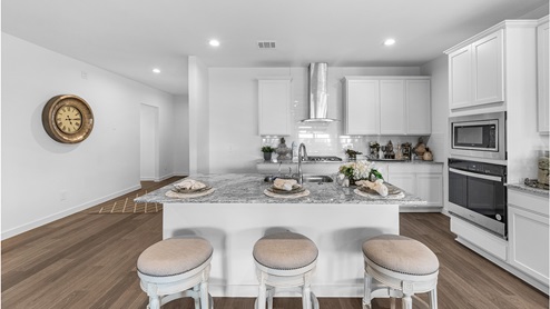 spacious kitchen and center island