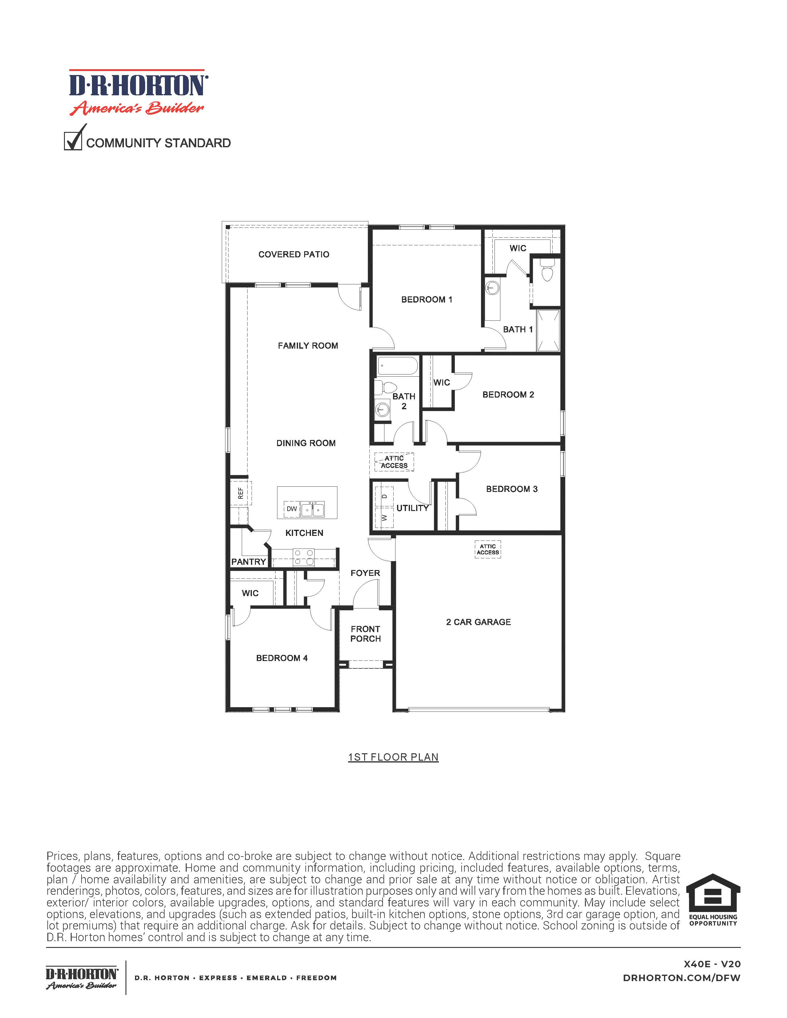 Floorplan rendering at The Reserve at Timber Creek