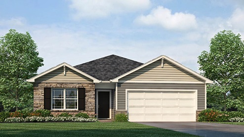X422 Elevation A is a single story new home in Elizabethtown KY
