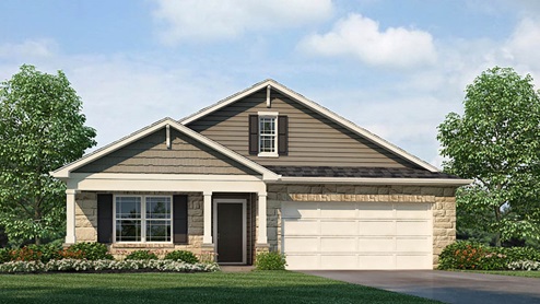 X422 Elevation B is a single story new home in Elizabethtown KY