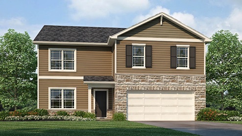 X422 Elevation A is a single story new home in Elizabethtown KY