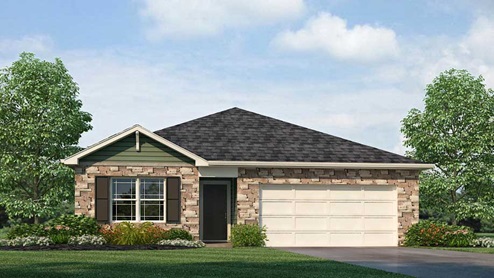 X432 A4 Elevation New Home Exterior at Cowley Farms in Elizabethtown Kentucky