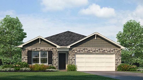 X432 B4 Elevation New Home Exterior at Cowley Farms in Elizabethtown Kentucky