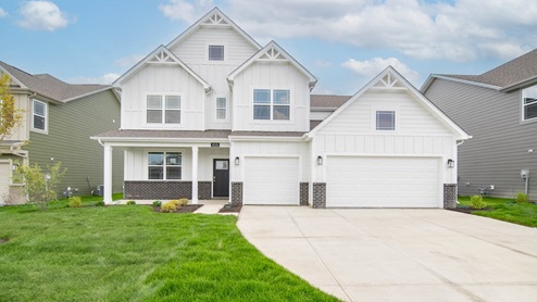 two story home, white farmhouse exterior