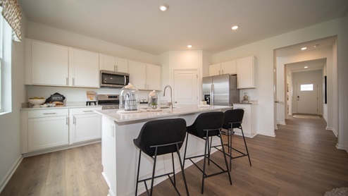 kitchen with large center island