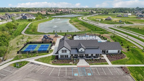 aerial view of the Miles Farm amenity center