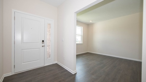 entry with laminate flooring