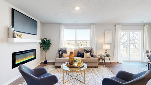 great room with natural light