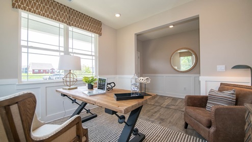 den located in the front of the home, providing lots of privacy