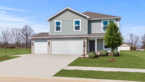 Colonial heights model with 3 car garage