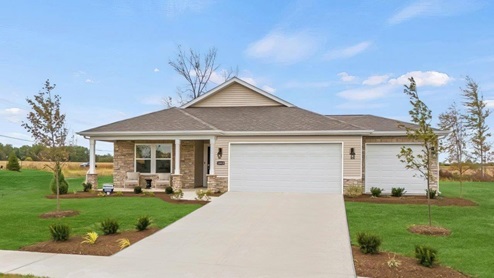 traders trace harmony model home exterior with 3 casr garage
