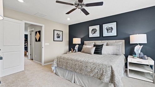 Parlor Bluffs Henleys Model Main Bedroom with bathroom and walk in closet space