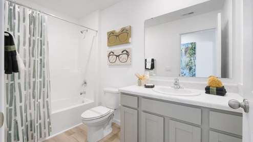 Grasslands at Broad Acres Bellamy Model full bathroom floor 2