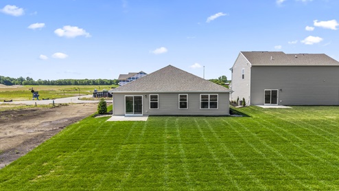 Rear exterior of home.