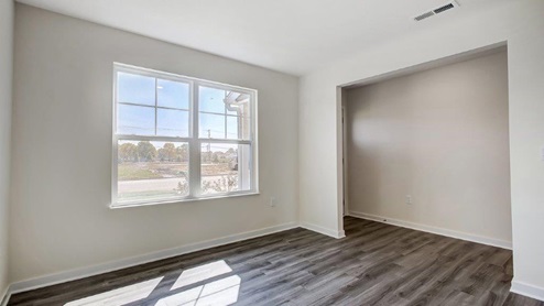 flex office space with double window and foyer