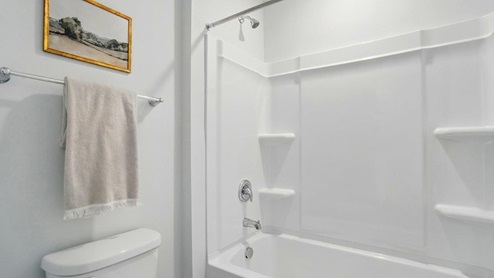 spacious bathtub