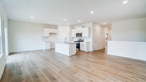 great room and kitchen