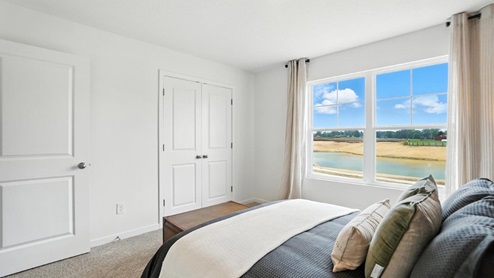 furnished fourth bedroom closet and entry