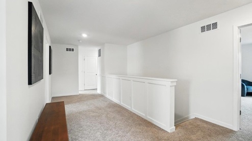 second floor landing and hall