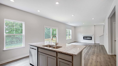 Interior kitchen with center island