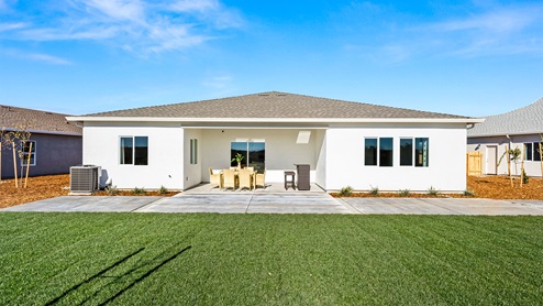 Spacious backyard patio California room