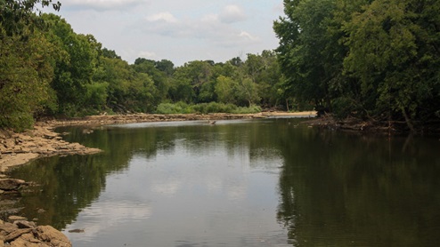 River Landing river access behind community
